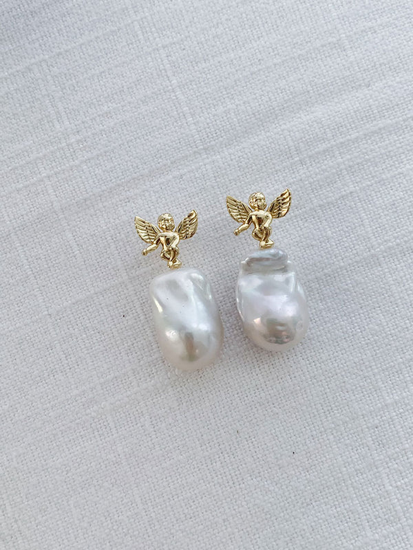 Angel Baroque Pearl Earrings
